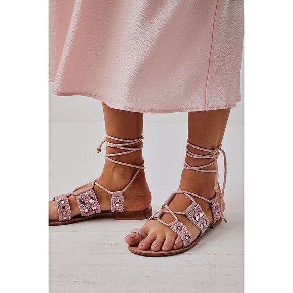 Free People Mantra Mirror Sandals Size 36 - Picture 1 of 8